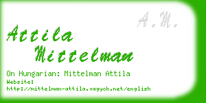 attila mittelman business card